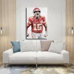 Sarqi Sports Poster Patrick Mahomes Canvas Poster Unframe:12x18inch(30x45cm)