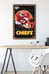 Trends International NFL Kansas City Chiefs - Neon Helmet 23 Wall Poster with Push Pins