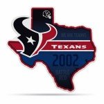Rico Industries NFL Football Houston Texans State Shape Shape Cut Pennant - Home and Living Room Décor - Soft Felt EZ to Hang