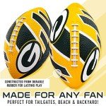 Franklin Sports NFL Green Bay Packers Football - Youth Football - Mini 8.5" Rubber Ball - Perfect for Kids - Team Logos and Colors