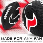 Franklin Sports NFL Houston Texans Football - Kids Foam Football - Soft Junior Size 8.5" Ball with 3D Logos - Perfect for Gameday + Tailgates