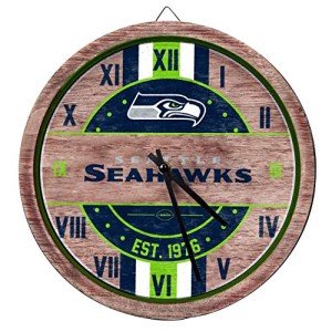 FOCO Seattle Seahawks NFL Barrel Wall Clock