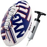 Franklin Sports NFL New York Giants Football - Youth Mini Football - 8.5" Junior Size Ball - SPACELACE Easy Grip Texture- Perfect for Kids