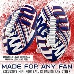 Franklin Sports NFL New York Giants Football - Youth Mini Football - 8.5" Junior Size Ball - SPACELACE Easy Grip Texture- Perfect for Kids