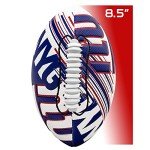 Franklin Sports NFL New York Giants Football - Youth Mini Football - 8.5" Junior Size Ball - SPACELACE Easy Grip Texture- Perfect for Kids