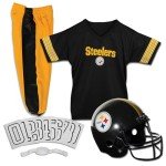 Franklin Sports Pittsburgh Steelers Kids Football Uniform Set - NFL Youth Football Costume for Boys & Girls - Set Includes Helmet, Jersey & Pants - Small