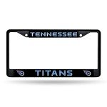 Rico Industries NFL Football Tennessee Titans Black Chrome Frame with Plastic Inserts 12" x 6" Car/Truck Auto Accessory