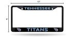 Rico Industries NFL Football Tennessee Titans Black Chrome Frame with Plastic Inserts 12" x 6" Car/Truck Auto Accessory