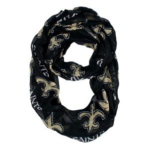 Littlearth New Orleans Saints NFL Sheer Infinity Scarf