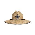 FOCO mens Nfl Team Logo Floral Sun Straw Hat, Team Logo, One Size US