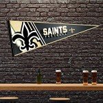 Rico Industries NFL Football New Orleans Saints Primary 12" x 30" Felt Wall Décor Pennant - Great for Home/Bed Room/Man Cave Décor