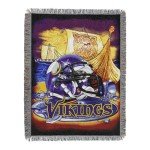Northwest NFL Minnesota Vikings Unisex-Adult Woven Tapestry Throw Blanket, 48" x 60", Home Field Advantage