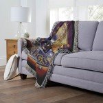 Northwest NFL Minnesota Vikings Unisex-Adult Woven Tapestry Throw Blanket, 48" x 60", Home Field Advantage