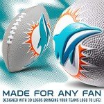 Franklin Sports NFL Miami Dolphins Football - Kids Foam Football - Soft Junior Size 8.5" Ball with 3D Logos - Perfect for Gameday + Tailgates