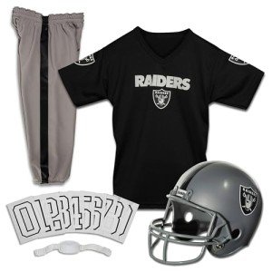 Franklin Sports Las Vegas Raiders Kids NFL Uniform Set - Youth NFL Team Jersey, Helmet, Pants + Apparel Costume - Official Gear -Youth Small