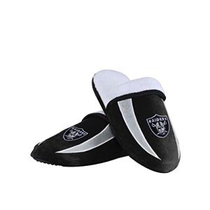 FOCO Las Vegas Raiders NFL Mens Sherpa Slide Slippers - M
