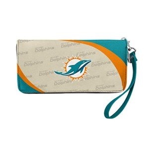 Littlearth Miami Dolphins NFL Curve Zip Organizer Wallet
