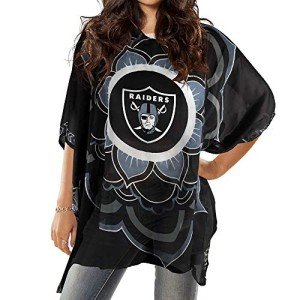 Littlearth Las Vegas Raiders NFL Sheer Caftan with Flower Design