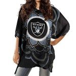 Littlearth Las Vegas Raiders NFL Sheer Caftan with Flower Design