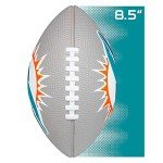 Franklin Sports NFL Miami Dolphins Football - Kids Foam Football - Soft Junior Size 8.5" Ball with 3D Logos - Perfect for Gameday + Tailgates