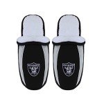 FOCO Las Vegas Raiders NFL Mens Sherpa Slide Slippers - M