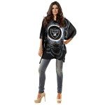 Littlearth Las Vegas Raiders NFL Sheer Caftan with Flower Design