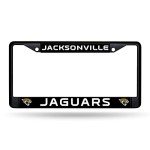 Rico Industries NFL Football Jacksonville Jaguars Black Chrome Frame with Plastic Inserts 12" x 6" Car/Truck Auto Accessory