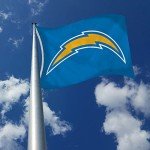 Rico Industries NFL Los Angeles Chargers 3-Foot by 5-Foot Single Sided Banner Flag with Grommets