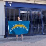 Rico Industries NFL Los Angeles Chargers 3-Foot by 5-Foot Single Sided Banner Flag with Grommets