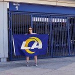 Rico Industries NFL Los Angeles Rams 3-Foot by 5-Foot Single Sided Banner Flag with Grommets