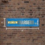 Rico Industries NFL Los Angeles Chargers Home Décor Metal Street Sign (4" x 15") - Great for Home, Office, Bedroom, & Man Cave - Made,Silver