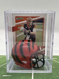 Cincinnati Bengals NFL Helmet Shadowbox w/Joe Burrow card