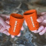 Rico Industries NFL Football Chicago Bears 2oz Ceramic Shot Glass for Fans, Laser Engraved In Team Color Single Shot Glass