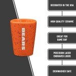 Rico Industries NFL Football Chicago Bears 2oz Ceramic Shot Glass for Fans, Laser Engraved In Team Color Single Shot Glass