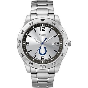 Timex Tribute Men's NFL Citation 42mm Watch – Indianapolis Colts with Stainless Steel Expansion Band