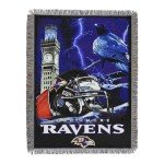 Northwest NFL Baltimore Ravens Unisex-Adult Woven Tapestry Throw Blanket, 48" x 60", Home Field Advantage