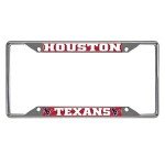 FANMATS 21531 Houston Texans Chrome Metal License Plate Frame, Team Colors, 6.25in x 12.25in