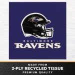 Trendware Baltimore Ravens Paper Plate and Napkin Party Kit, Serves 16
