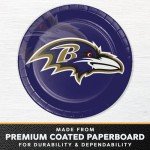 Trendware Baltimore Ravens Paper Plate and Napkin Party Kit, Serves 16