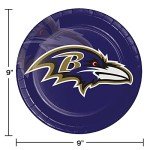 Trendware Baltimore Ravens Paper Plate and Napkin Party Kit, Serves 16