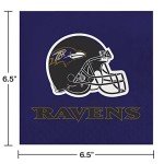 Trendware Baltimore Ravens Paper Plate and Napkin Party Kit, Serves 16