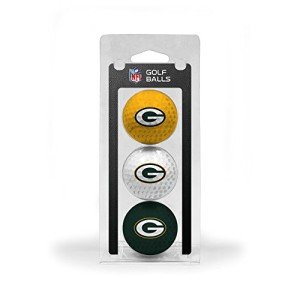 Team Golf NFL Green Bay Packers 3 Golf Ball Pack Regulation Size Golf Balls, 3 Pack, Full Color Durable Team Imprint
