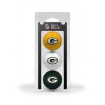 Team Golf NFL Green Bay Packers 3 Golf Ball Pack Regulation Size Golf Balls, 3 Pack, Full Color Durable Team Imprint