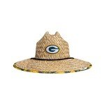 FOCO mens Nfl Team Logo Floral Sun Straw Hat, Team Logo, One Size US