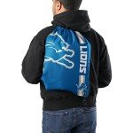 FOCO Detroit Lions NFL Big Logo Drawstring Backpack