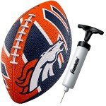 Franklin Sports NFL Denver Broncos Football - Youth Football - Mini 8.5" Rubber Ball - Perfect for Kids - Team Logos and Colors