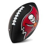 Franklin Sports NFL Tampa Bay Buccaneers Football - Kids Foam Football - Soft Junior Size 8.5" Ball with 3D Logos - Perfect for Gameday + Tailgates