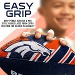 Franklin Sports NFL Denver Broncos Football - Youth Football - Mini 8.5" Rubber Ball - Perfect for Kids - Team Logos and Colors