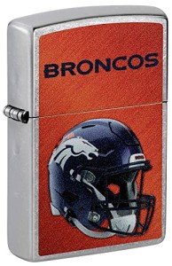 Zippo NFL Denver Broncos Helmet Street Chrome Pocket Lighter