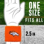 Franklin Sports unisex Wristbands Franklin Sports NFL Denver Broncos Embroidered Wristbands, Team Specific, OSFM US